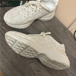 All White Leather GUCCI Shoes